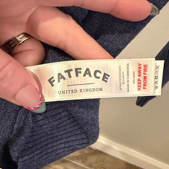 Fat Face Women's Navy Crew Neck Sweater - Picture 6 of 10